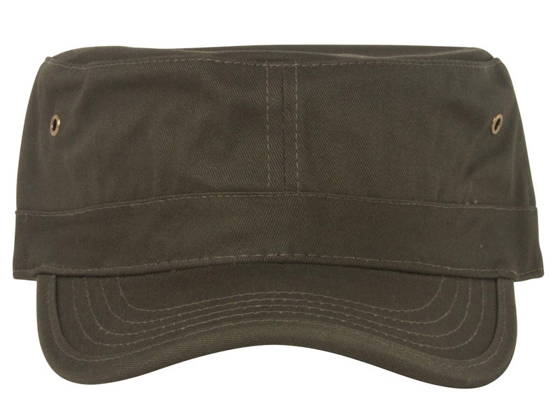 Mega Cap Enzyme Regular Solid Army Caps-Olive W35S45D (One Size) - Image 1